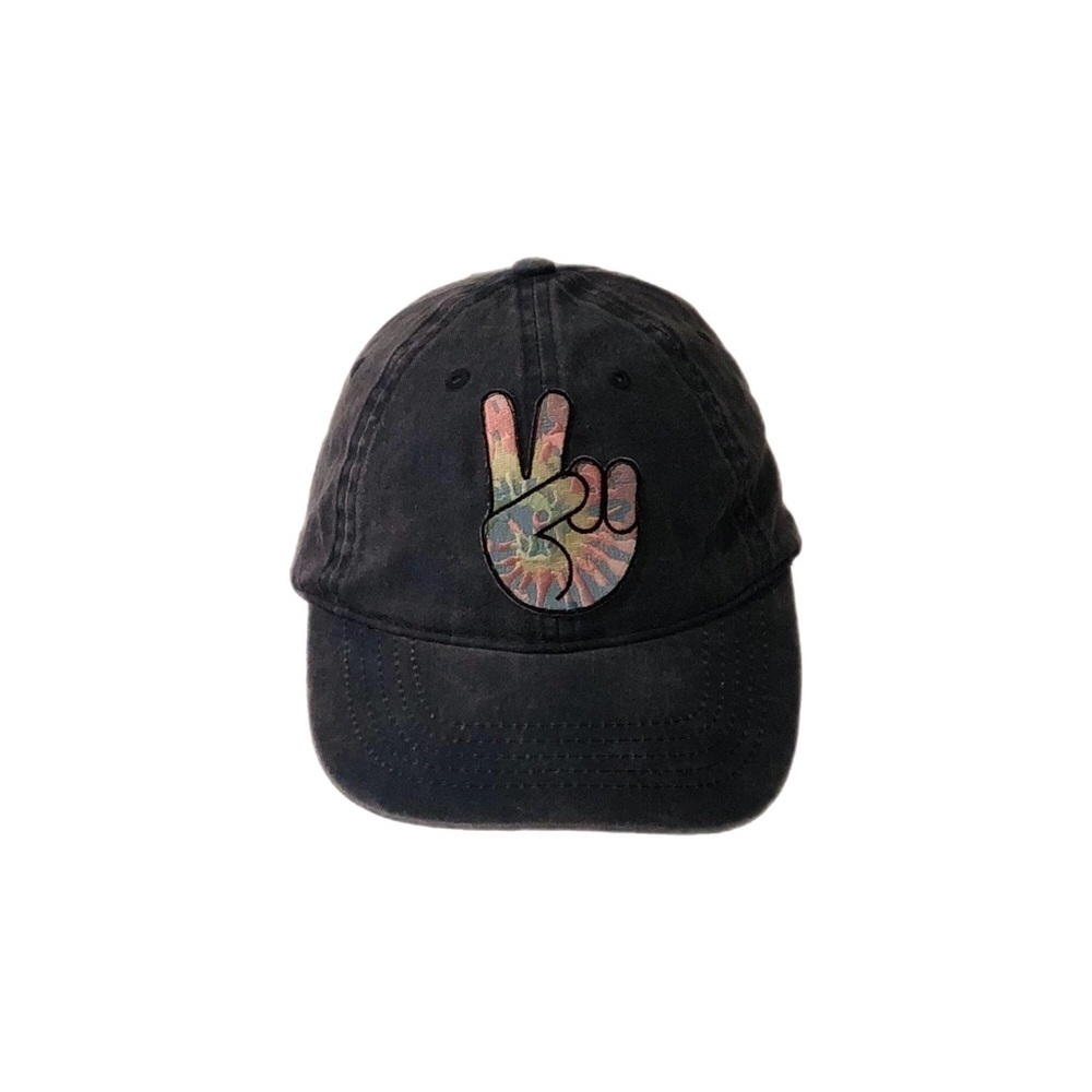 Washed Blue Baseball Hat W/ Peace Patch - Picture 5 of 5